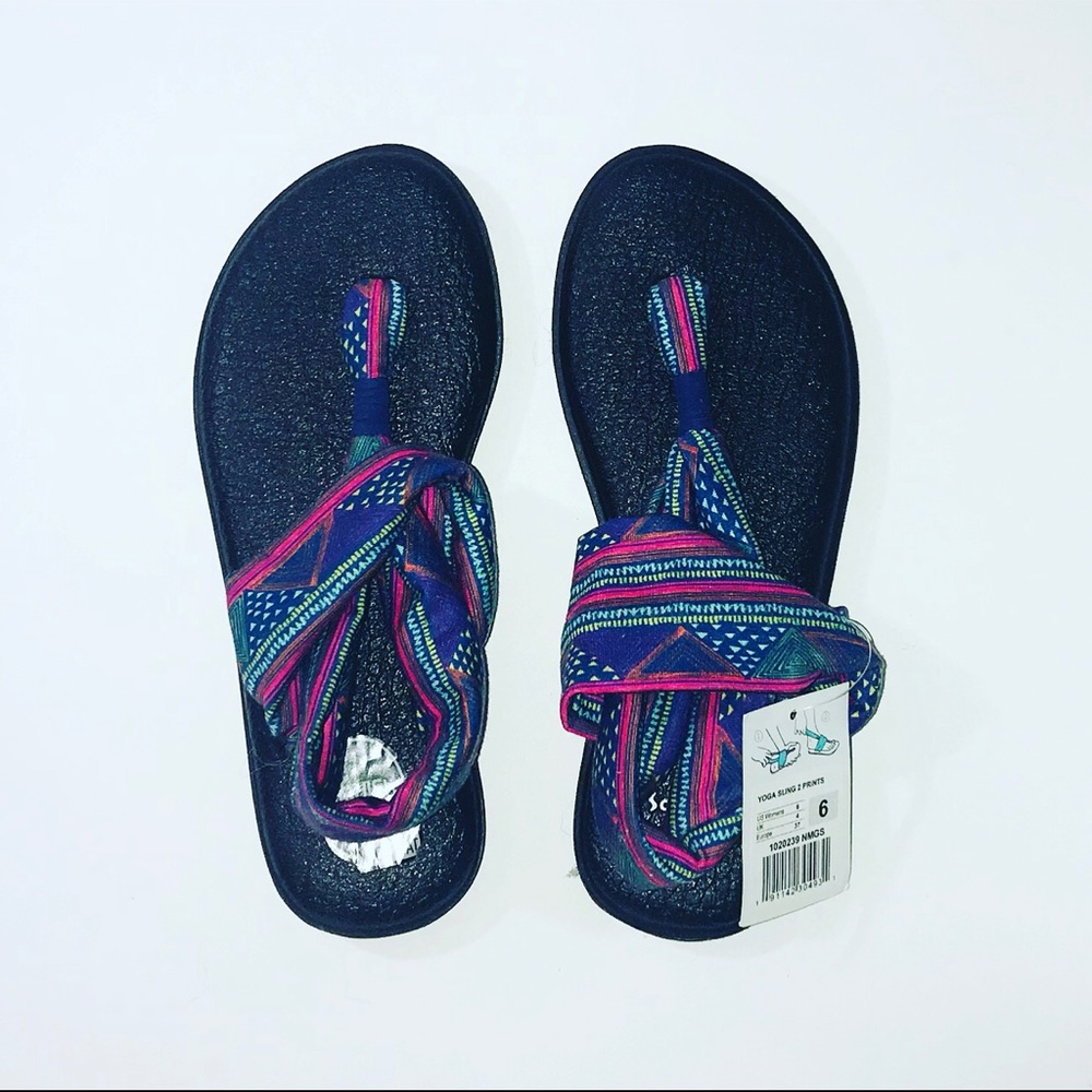 Size6 SANUK YOGA SLING 2 Black made f yoga mat